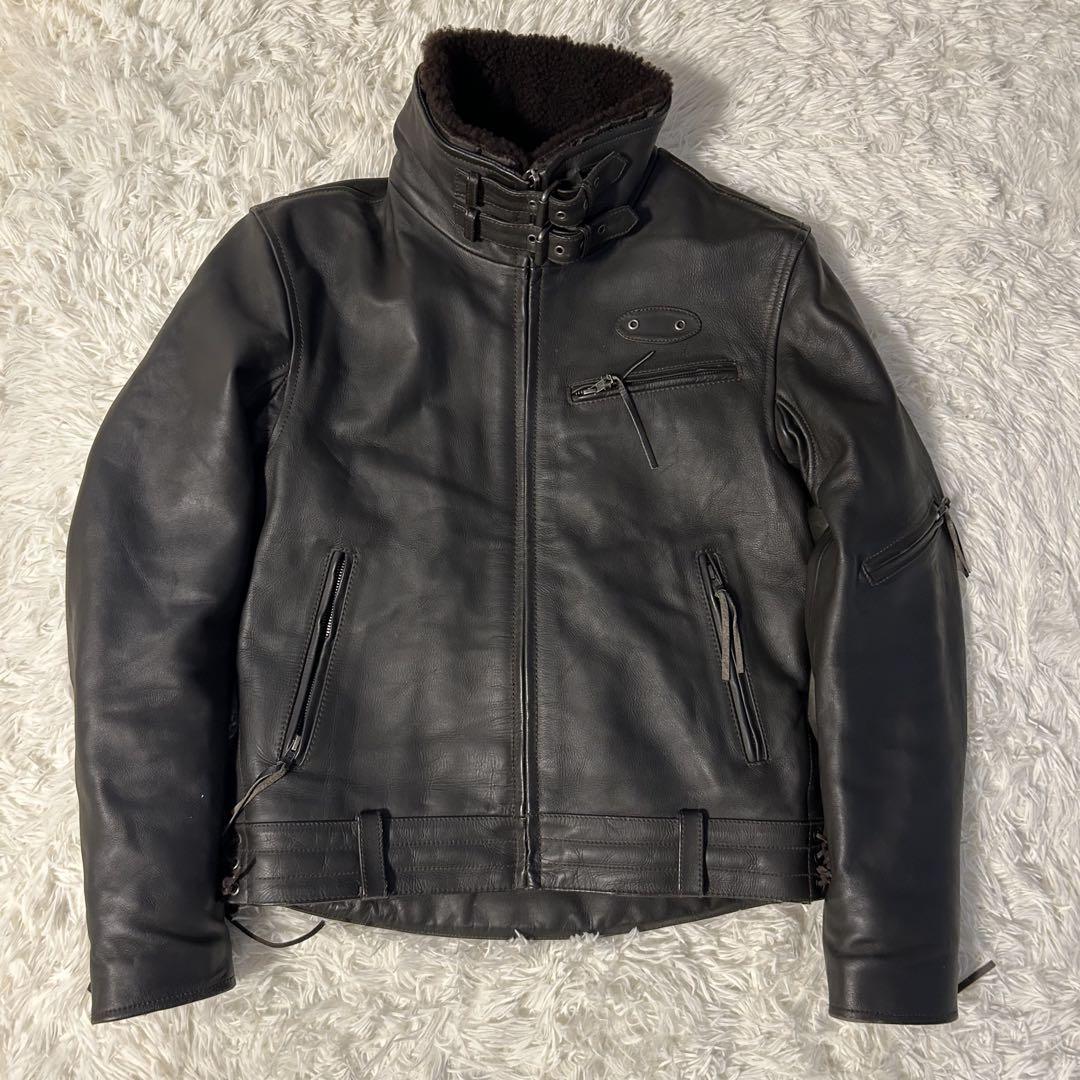 Liugoo Leather レザージャケット 2way G-1 A-2 L