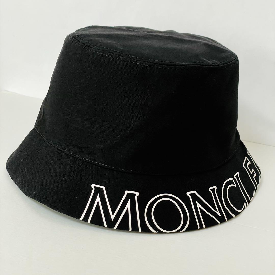 【新品希少】MONCLER モンクレール バケット ハット 黒 ブラック S