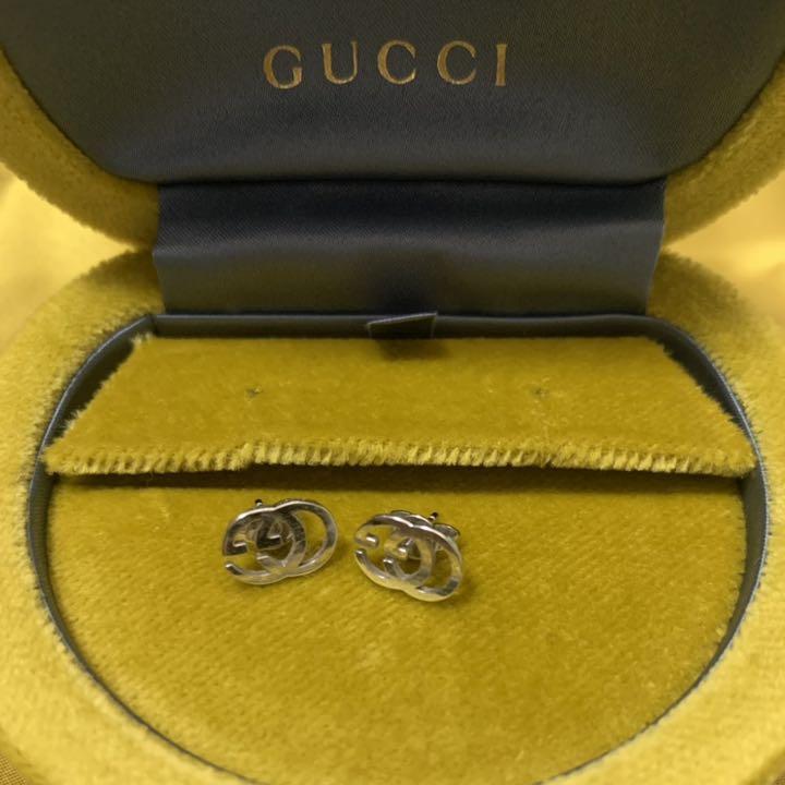 GUCCI ピアス 2019AW プラチナ&ゴールド 金属アレルギー使用可グッチ