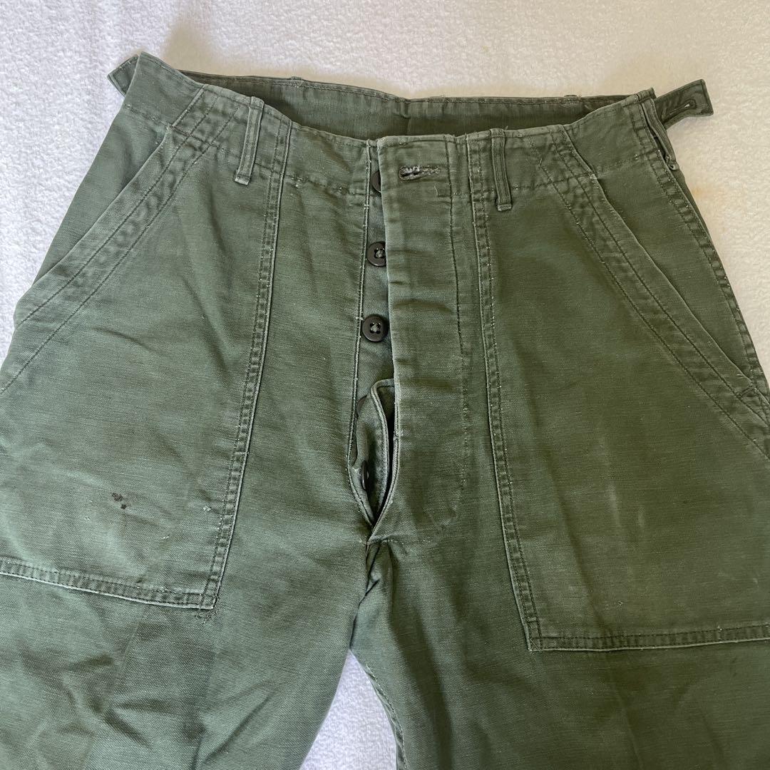 60S US ARMY OG107 初期モデル コットンサテン ベイカーパンツ