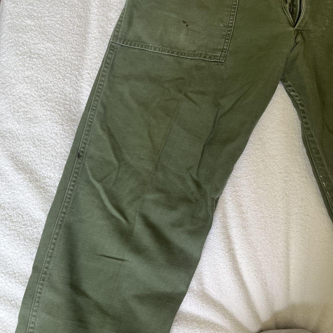 60S US ARMY OG107 初期モデル コットンサテン ベイカーパンツ