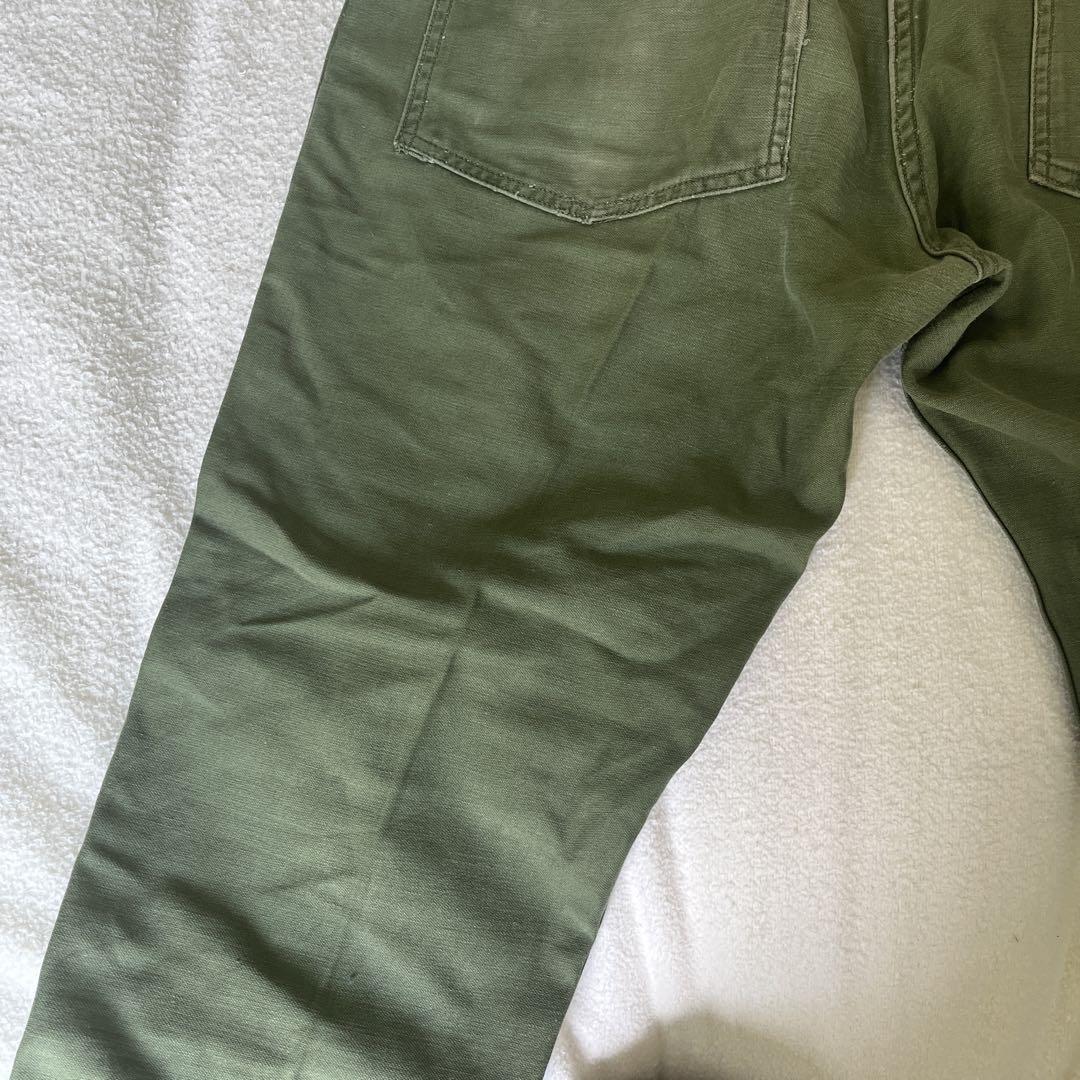 60S US ARMY OG107 初期モデル コットンサテン ベイカーパンツ