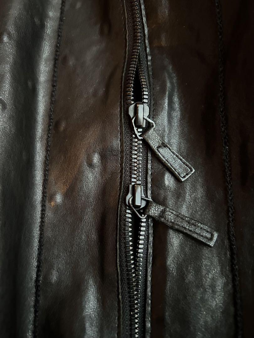 EMPORIO ARMANI エンポリオアルマーニ レザーパーカー 46 メンズ