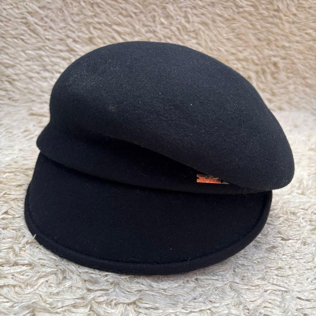 CA4LAカシラ アシンメトリー ウール キャスケット ブラック