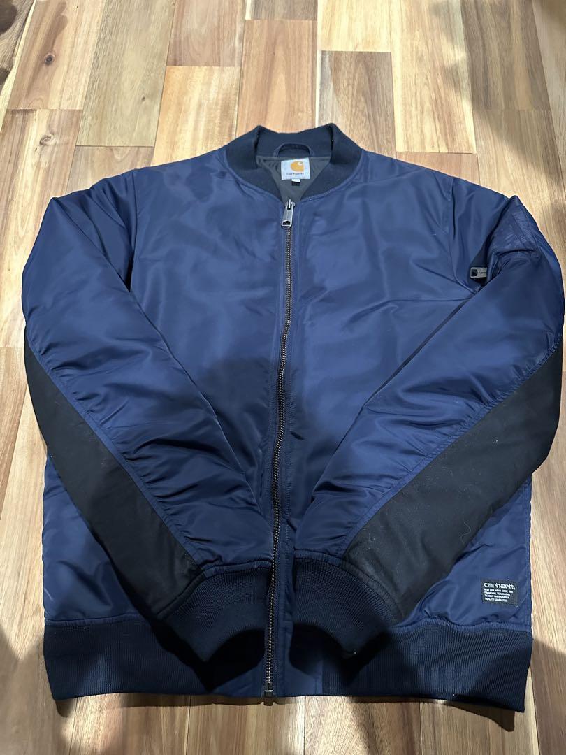 美品 CARHARTT WIP BOMBER JACKET L ネイビー