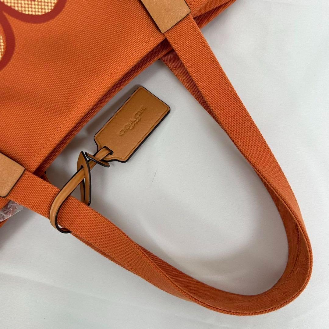 【極美品】コーチ 6170 トートバッグ30 ハンドバッグ キャンバス 花柄