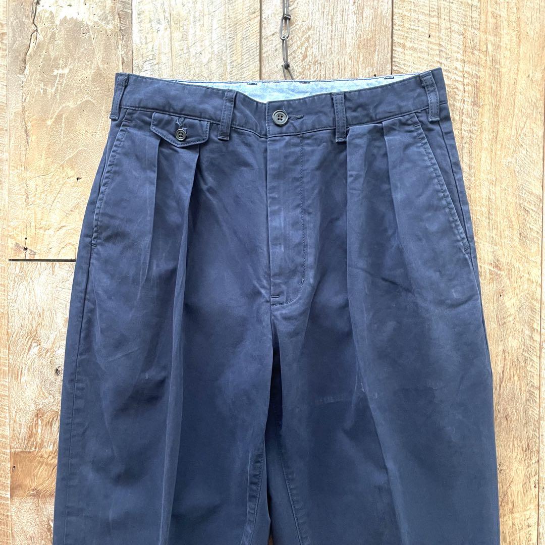 極美品】BEAMS PLUS 2タック ワイド テーパード トラウザーズ