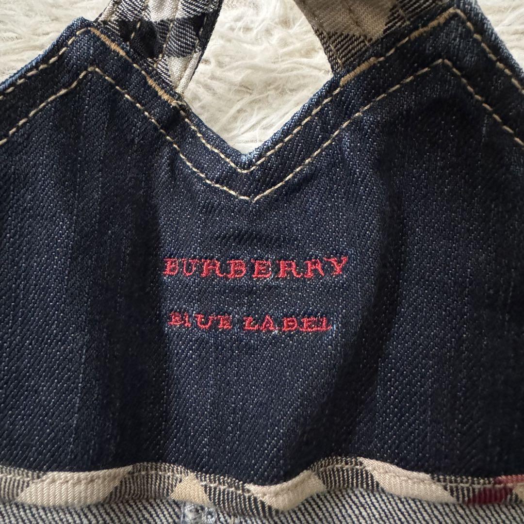 希少BURBERRY BLUE LABELデニムサロペットワンピース36