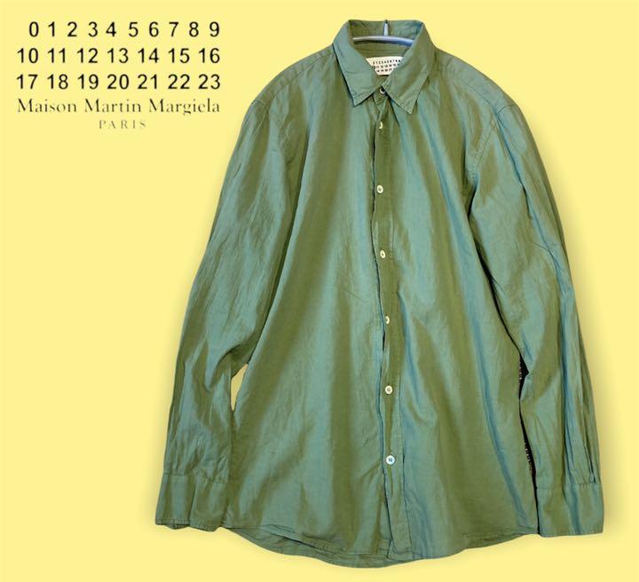 マルジェラ　シャツ　グリーン　ここのえタグレア　L 46