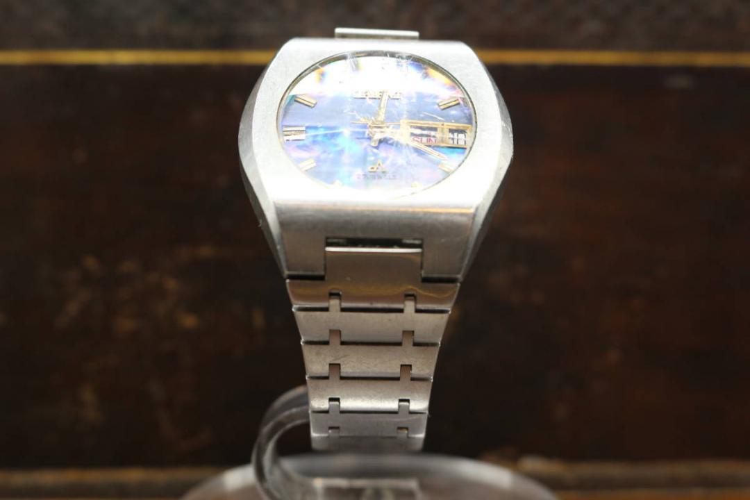 ORIENT 27石 腕時計 メンズ 自動巻き シェル【0429-26150】