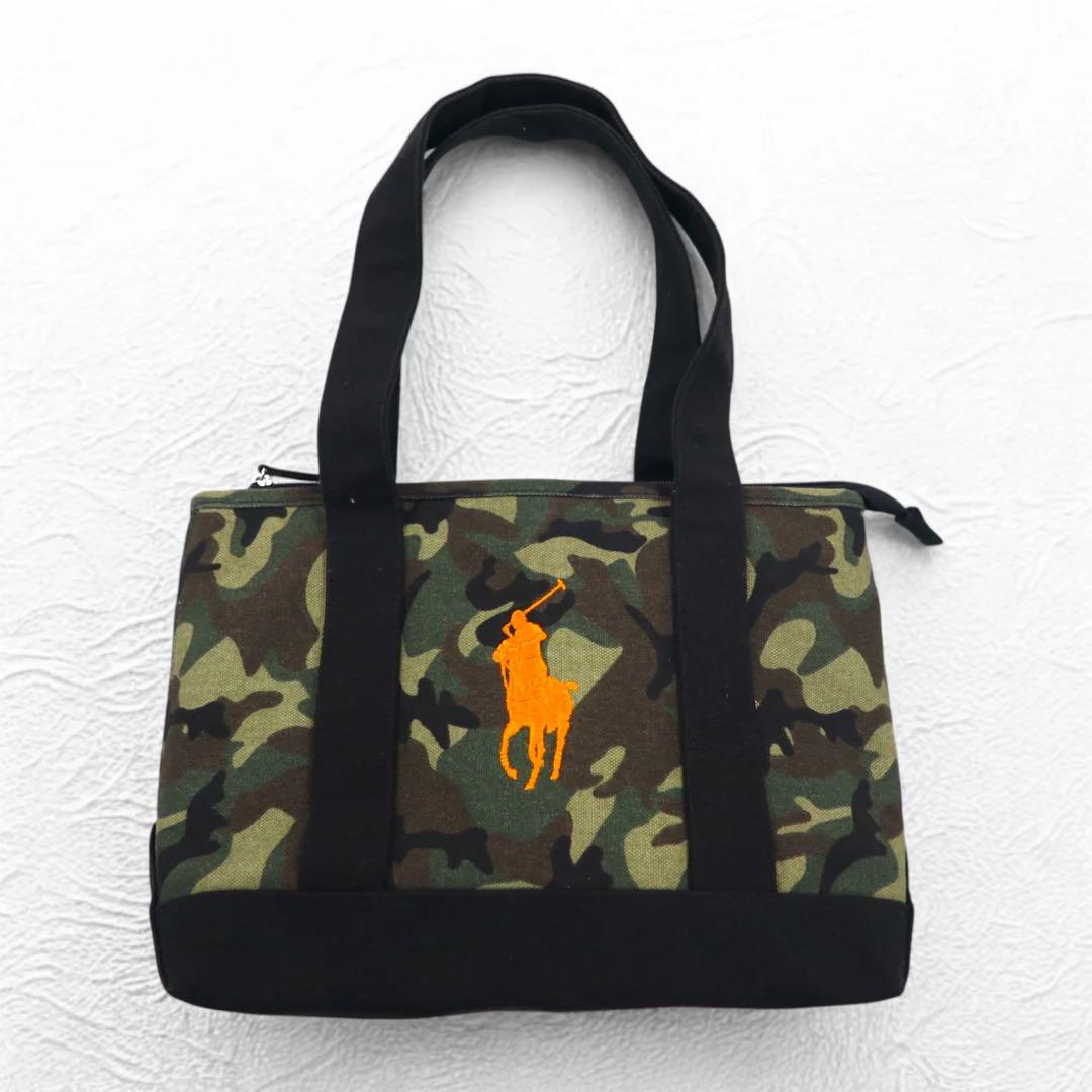 POLO RALPH LAUREN トートバッグ ミディアム カモフラ カーキ