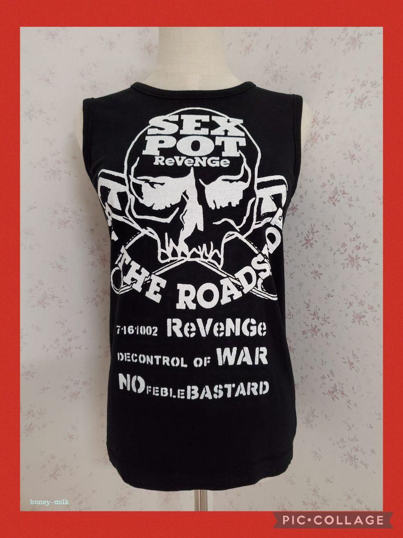 グランドセール 漫画 新品未使用】SEX 美品 スカルプリントタンクトップ ReVeNGe POT トップス