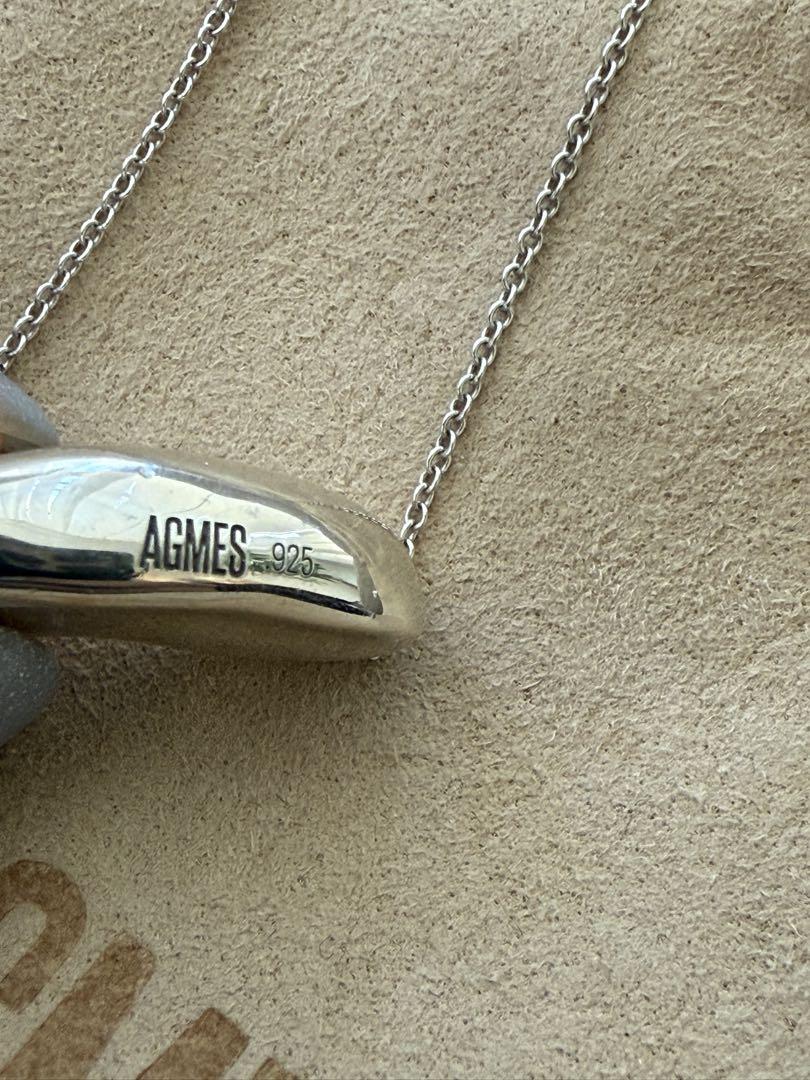 AGMES アグメス　シルバー925 ビーンズハート型ネックレス AGMES アグメス SMALL SCULPTED HEART PENDANT ハート