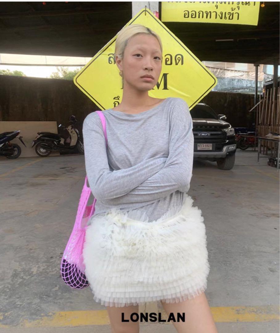 チュール　ボリューム　ミニ　スカート　bibiy clane todayful