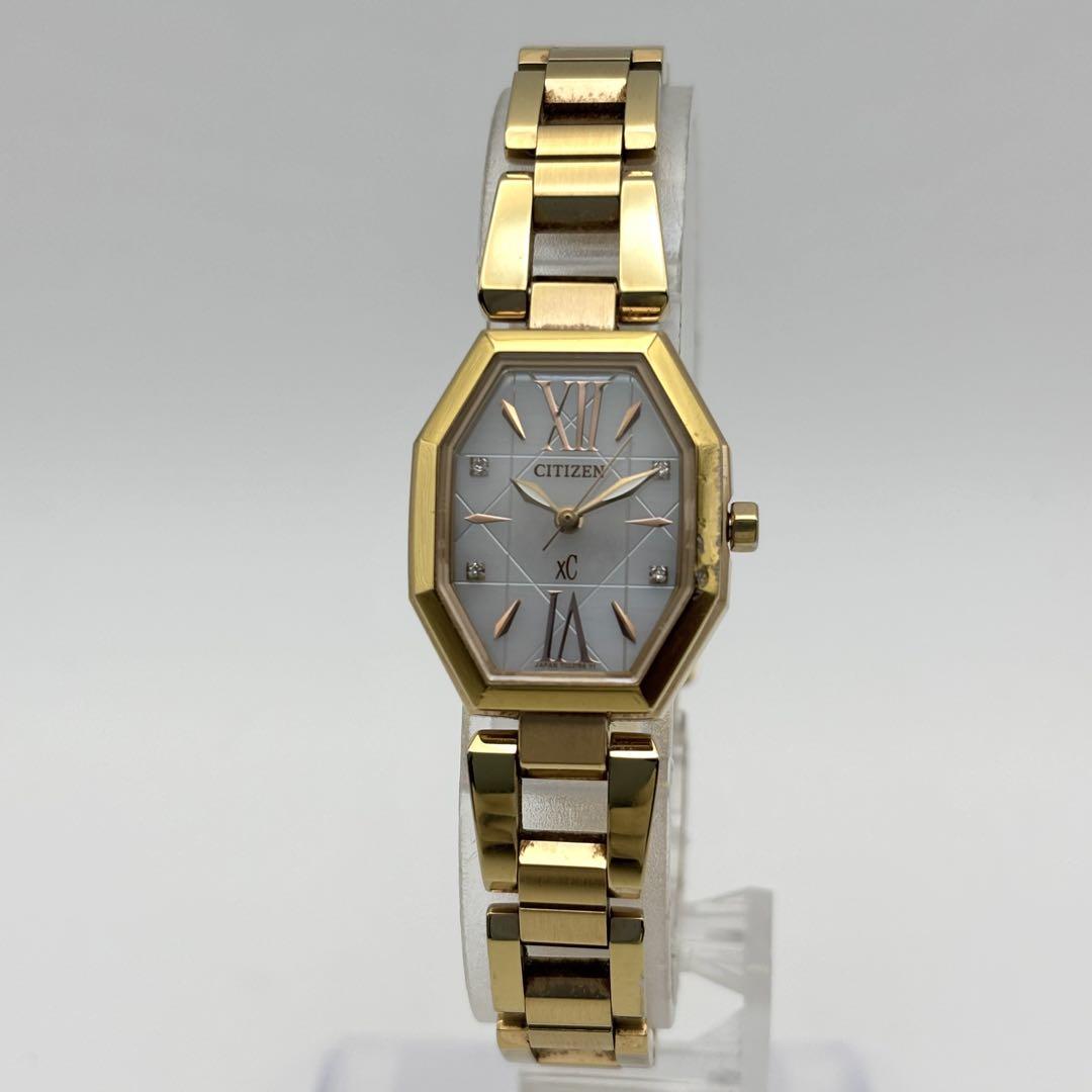 CITIZEN XC クロスシー 4Pダイヤ ブレス ゴールド 腕時計