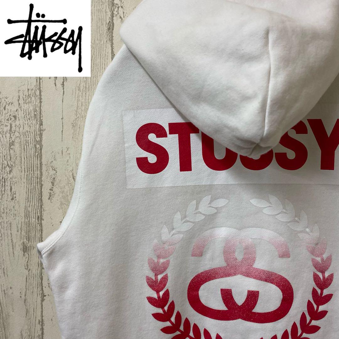 【激レア】STUSSY ステューシー　ジップパーカー　ゆるだぼ　希少デザイン