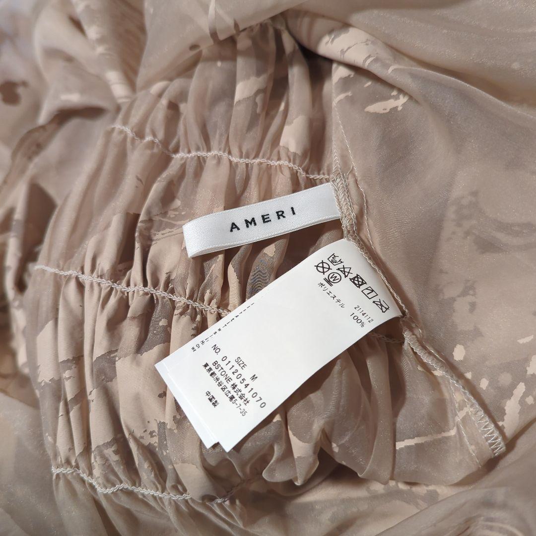 AMERI　RUBBER PAINT ART SHEER DRESS