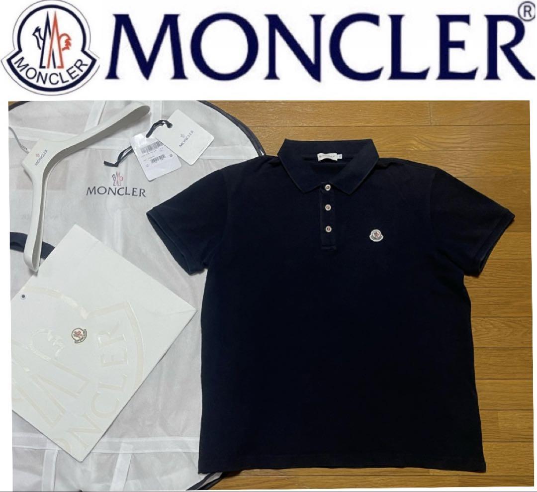 国内正規品 MONCLER モンクレール ポロシャツ ネイビー 希少サイズXL