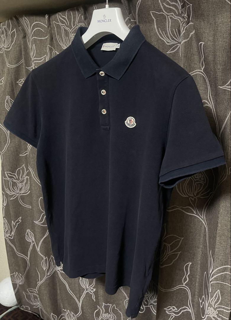 国内正規品 MONCLER モンクレール ポロシャツ ネイビー 希少サイズXL
