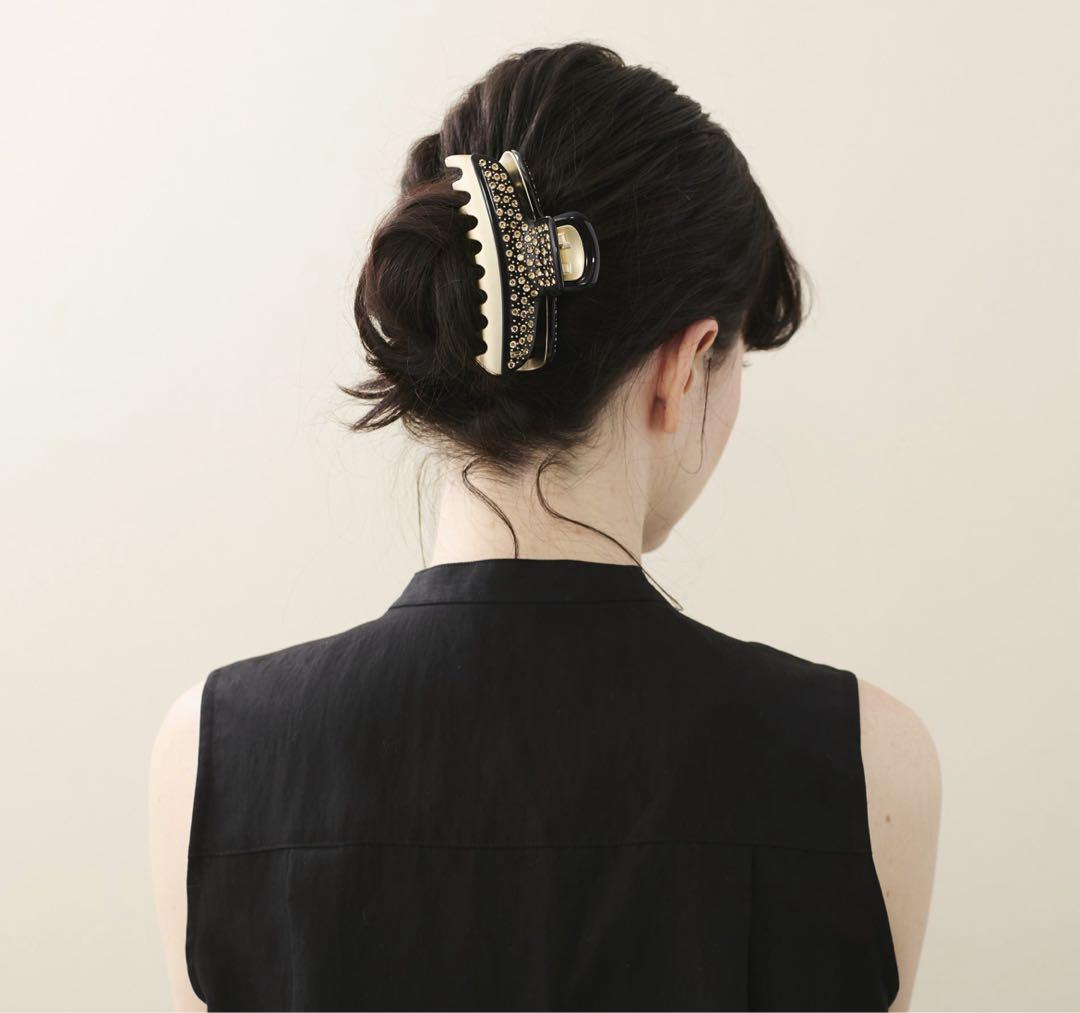 アレクサンドルドゥパリ ヘアクリップL ブラック フルライン