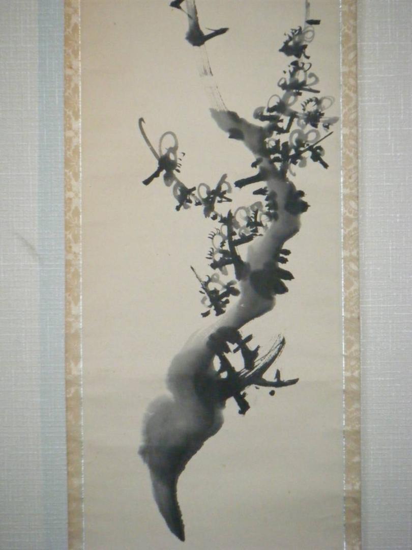 掛軸　書画　梅之図　逸品　K22