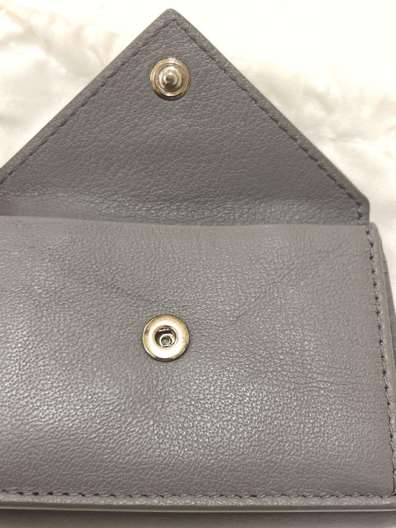 【美品】バレンシアガ BALENCIAGA ペーパーミニウォレット グレー