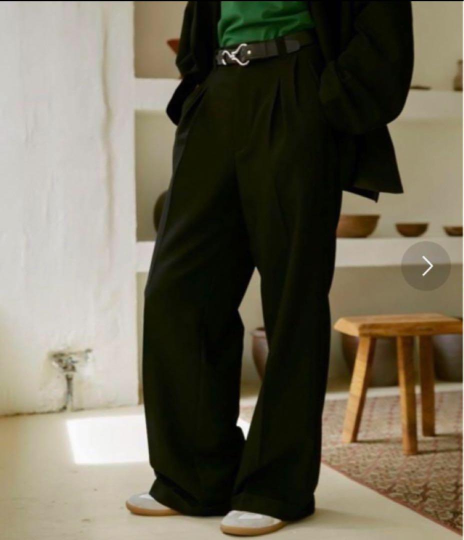 soerte２タックワイドストレートトラウザー