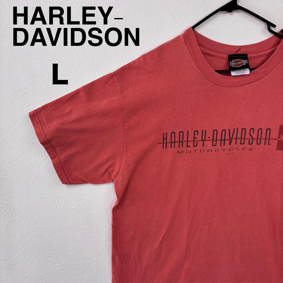HARLEY-DAVIDSON 半袖Tシャツ　Ｌ　オレンジ