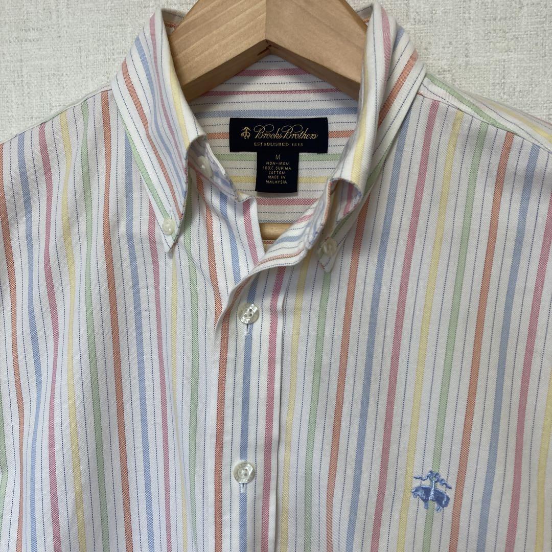 Brooks Brothers 半袖シャツ カラーストライプ