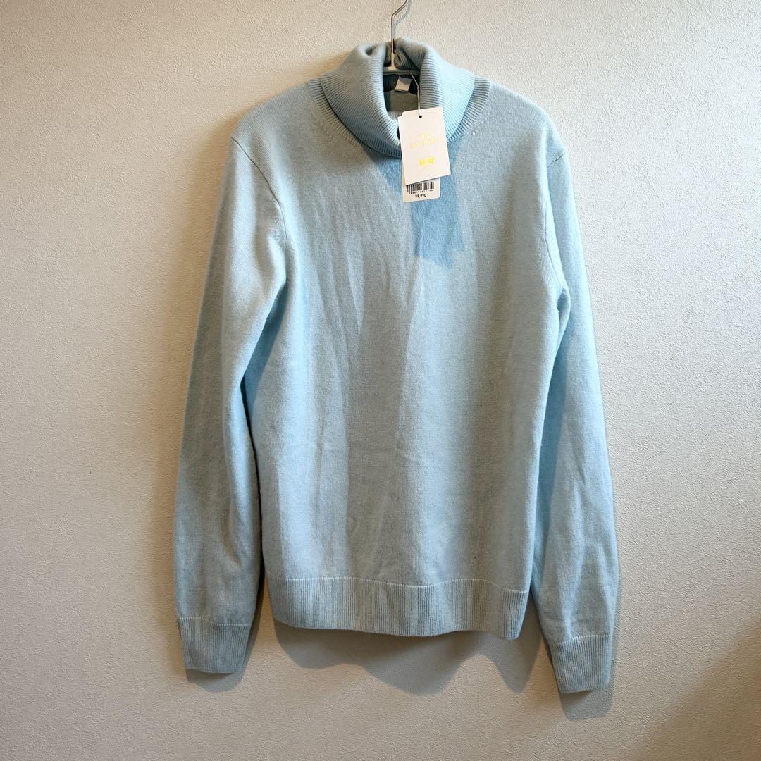 UNIQLO - ユニクロ カシミヤタートルネックセーター グレーの