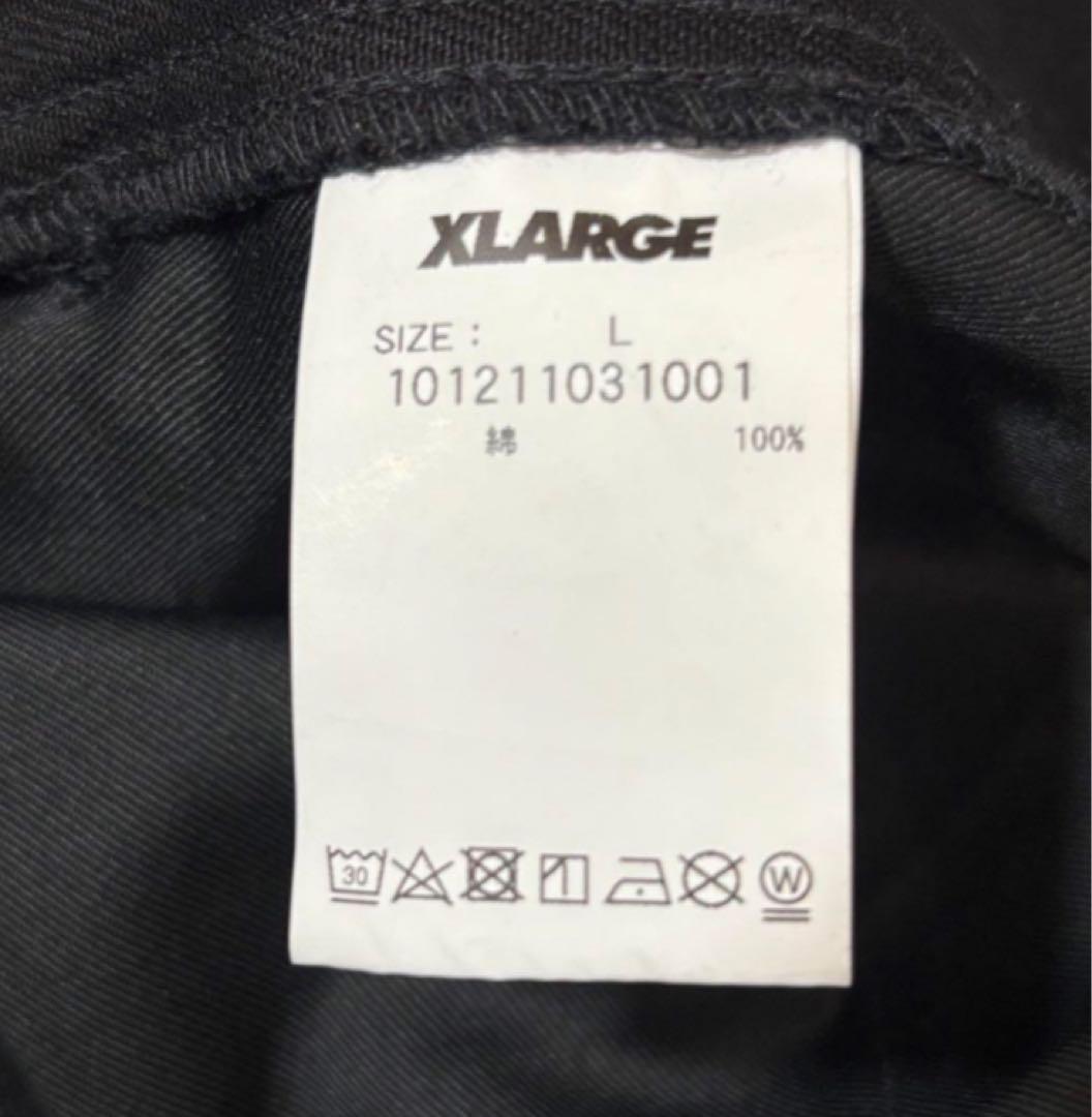 XLARGE×Dickiesオーバーオール黒のコットンオーバーオール