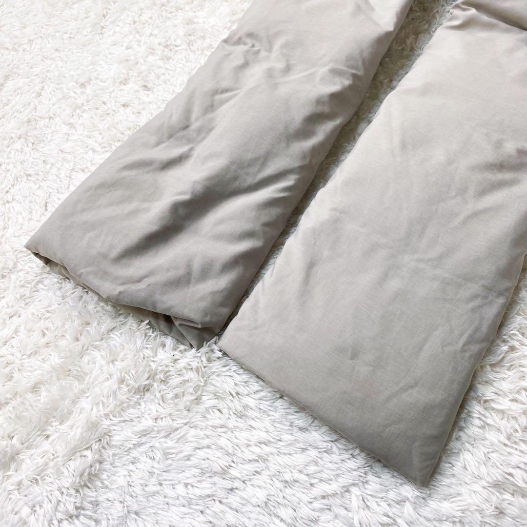 FOXEY ダウンコート 女優襟 フレア ロング グレージュ バイカラー