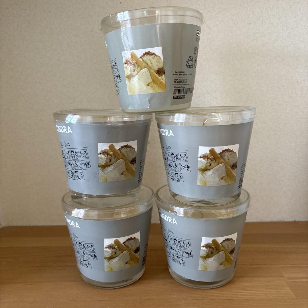 IKEA TINDRAアロマキャンドル 30時間  5個セット