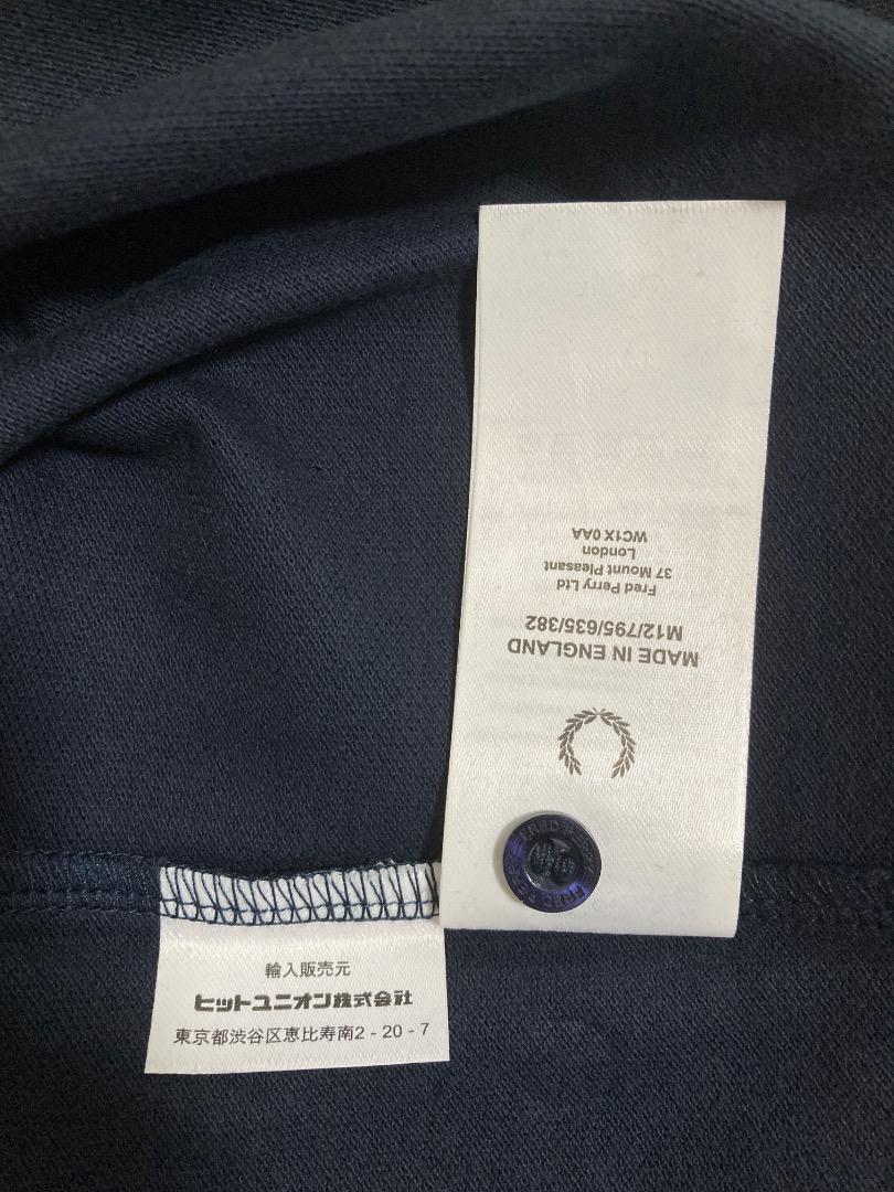 新品 FRED PERRY 英国製M12ポロシャツ ネイビー タグ付き 36