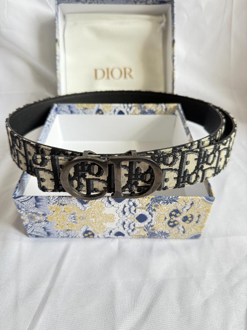 Dior ロゴ入りベルト ダブルDバックル