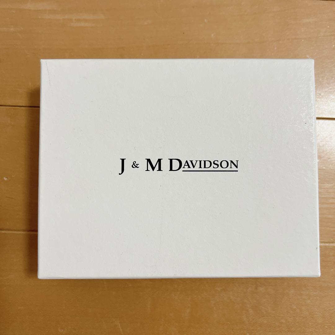 J&M DAVIDSON カードホルダー　ブラック　クロコ調カーフ