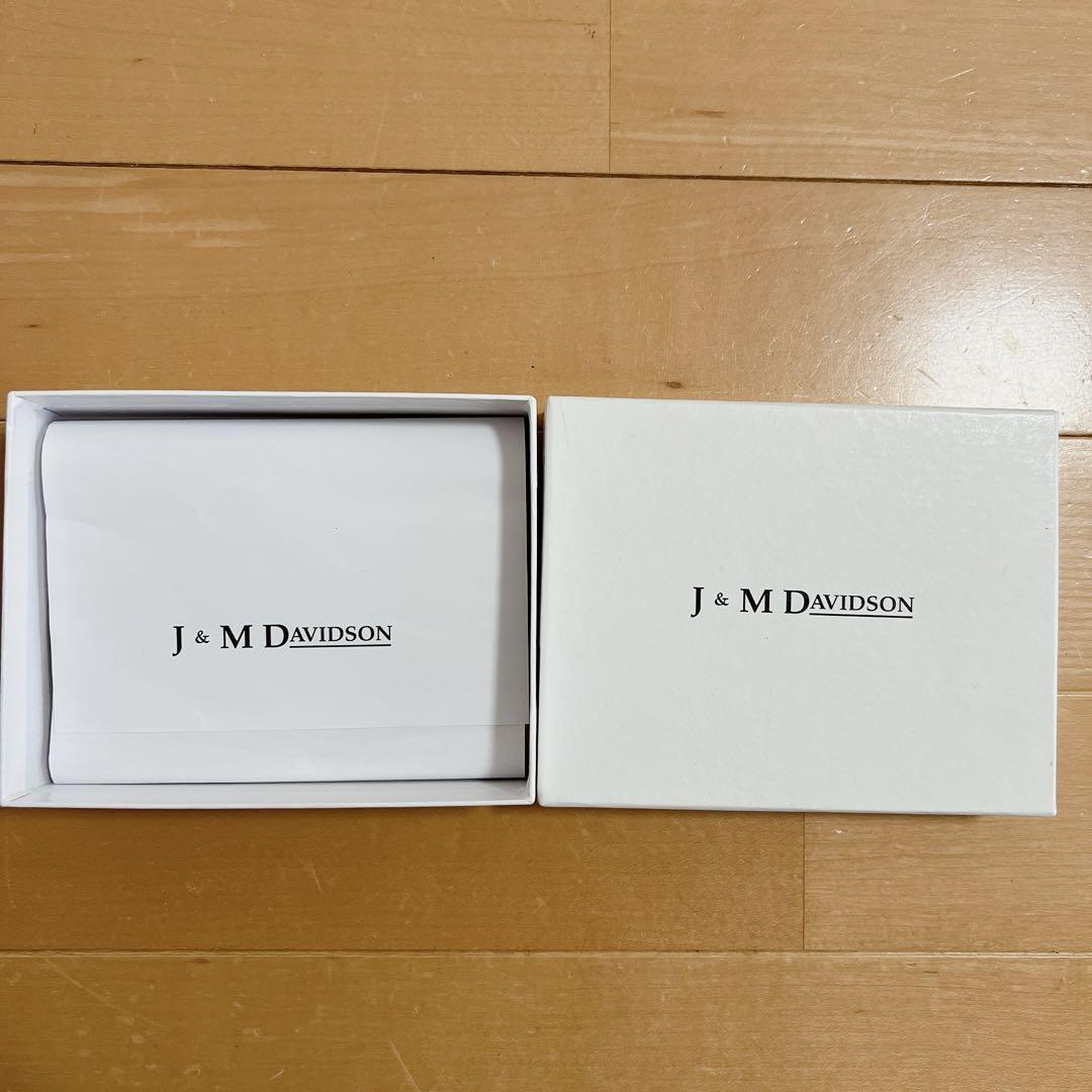 J&M DAVIDSON カードホルダー　ブラック　クロコ調カーフ