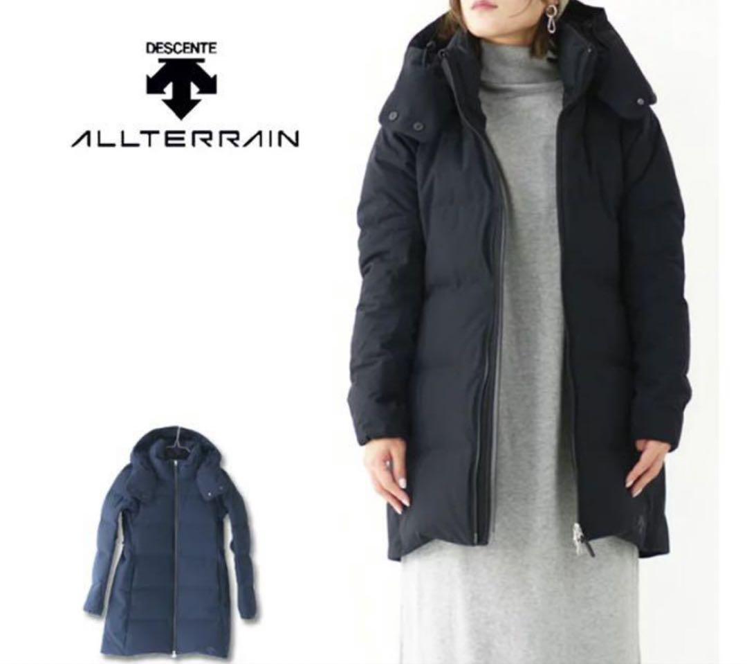美品　DESCENTE  デサント　水沢ダウン　アンカー　ハーフ　ブラック　L