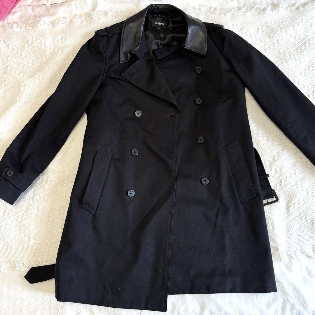 THE KOOPLES ブラック トレンチコート SLIM
