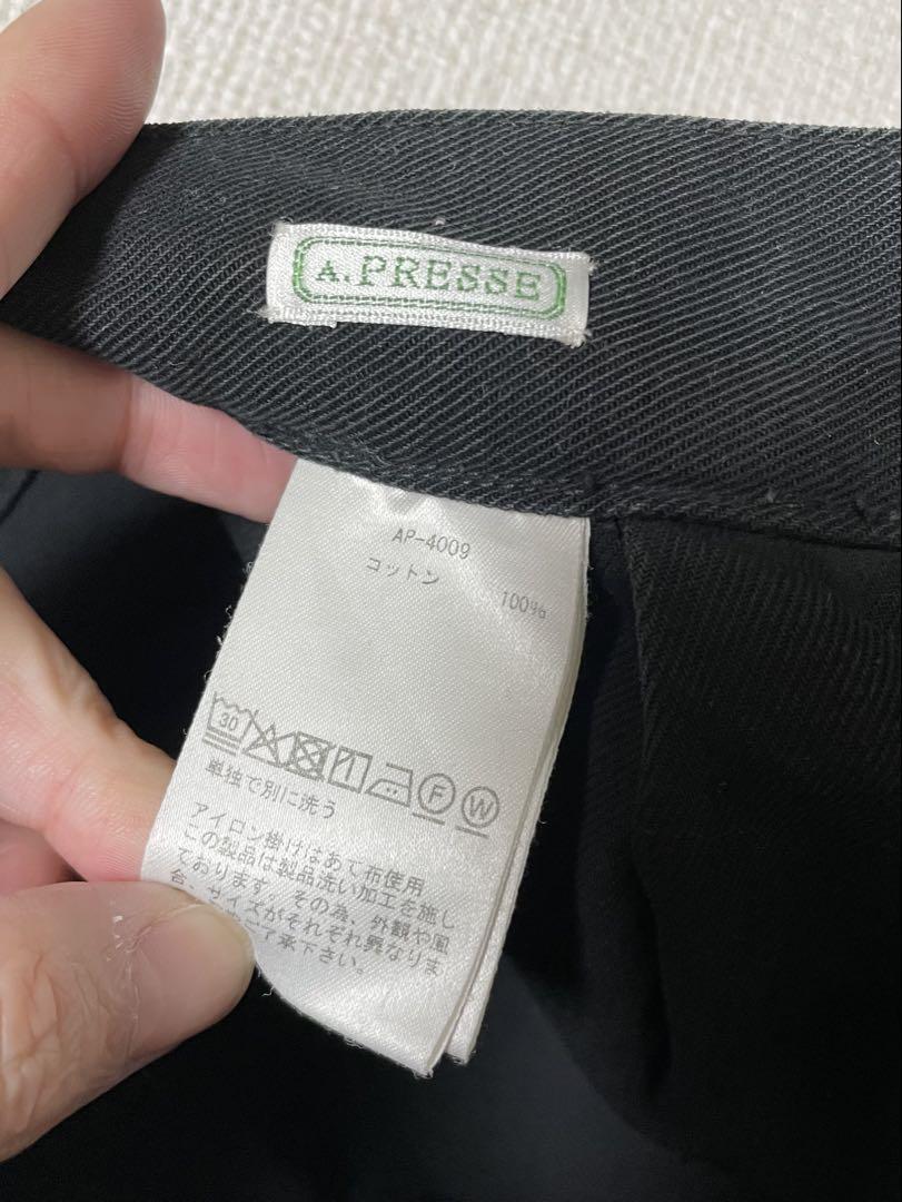 A.PRESSE USAF Hemmed Bottoms ブラック1