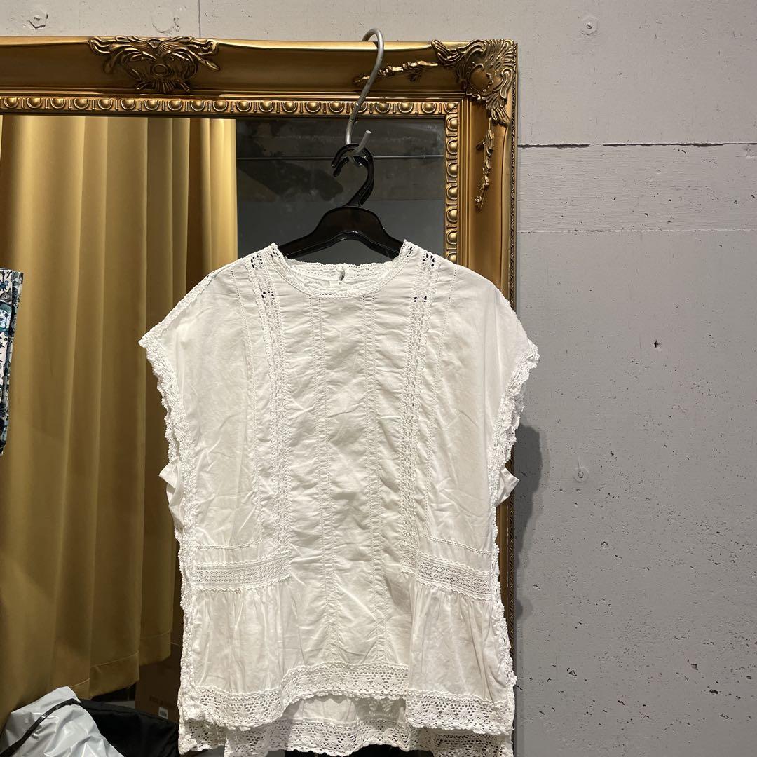 美品】LoulouWilloughby ルルウィルビー 花柄 シアー ブラウス