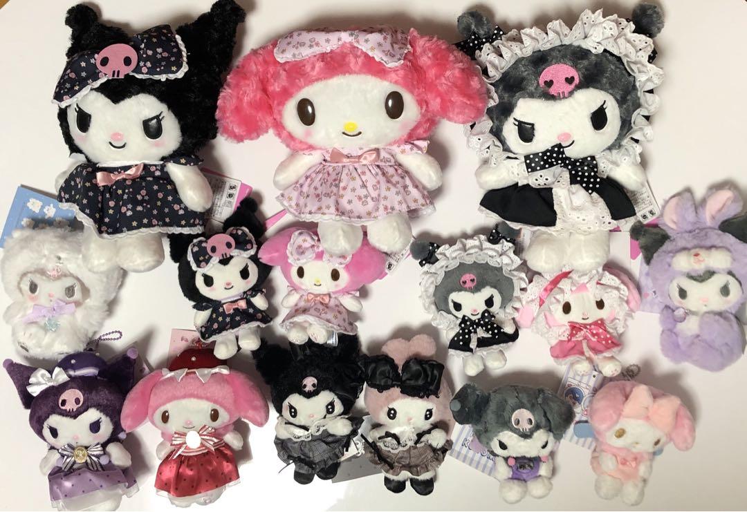 マイメロ・クロミ*ぬいぐるみまとめ売り*ふわふわスノー・秘密のメロクロ・等