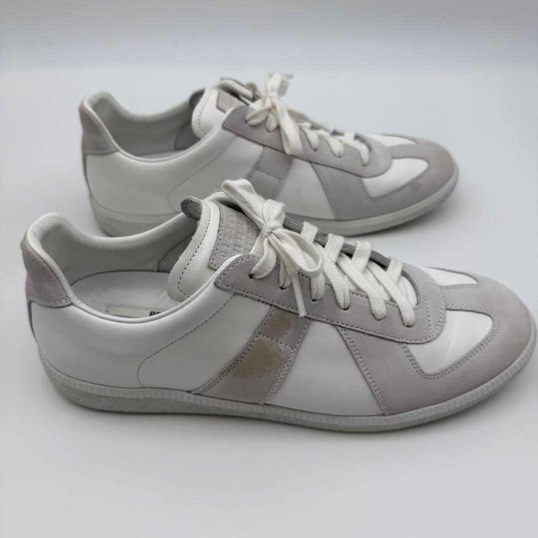 メゾンマルジェラ レプリカ ジャーマントレーナー レザー 43 箱 袋付き