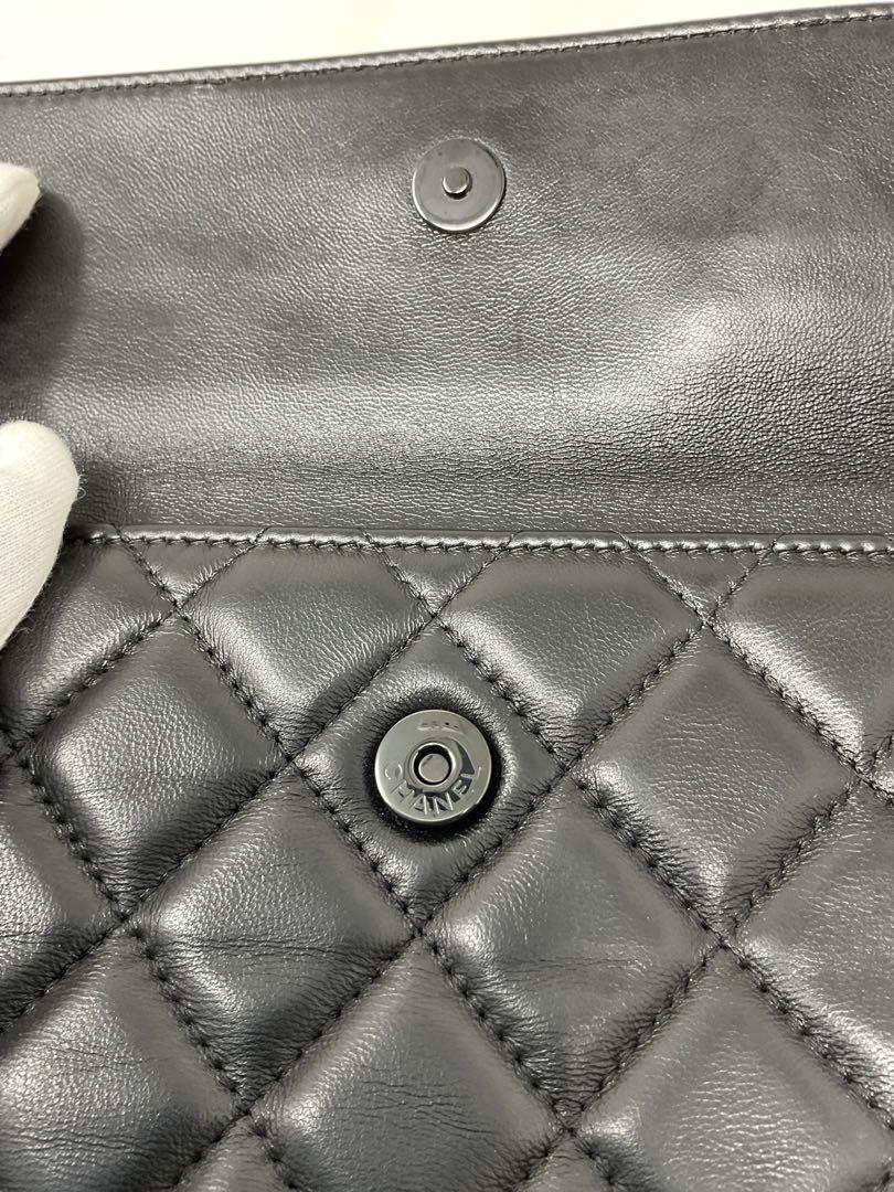 CHANEL クラッチ ポーチ ウォレット ソーブラック - メルカリ