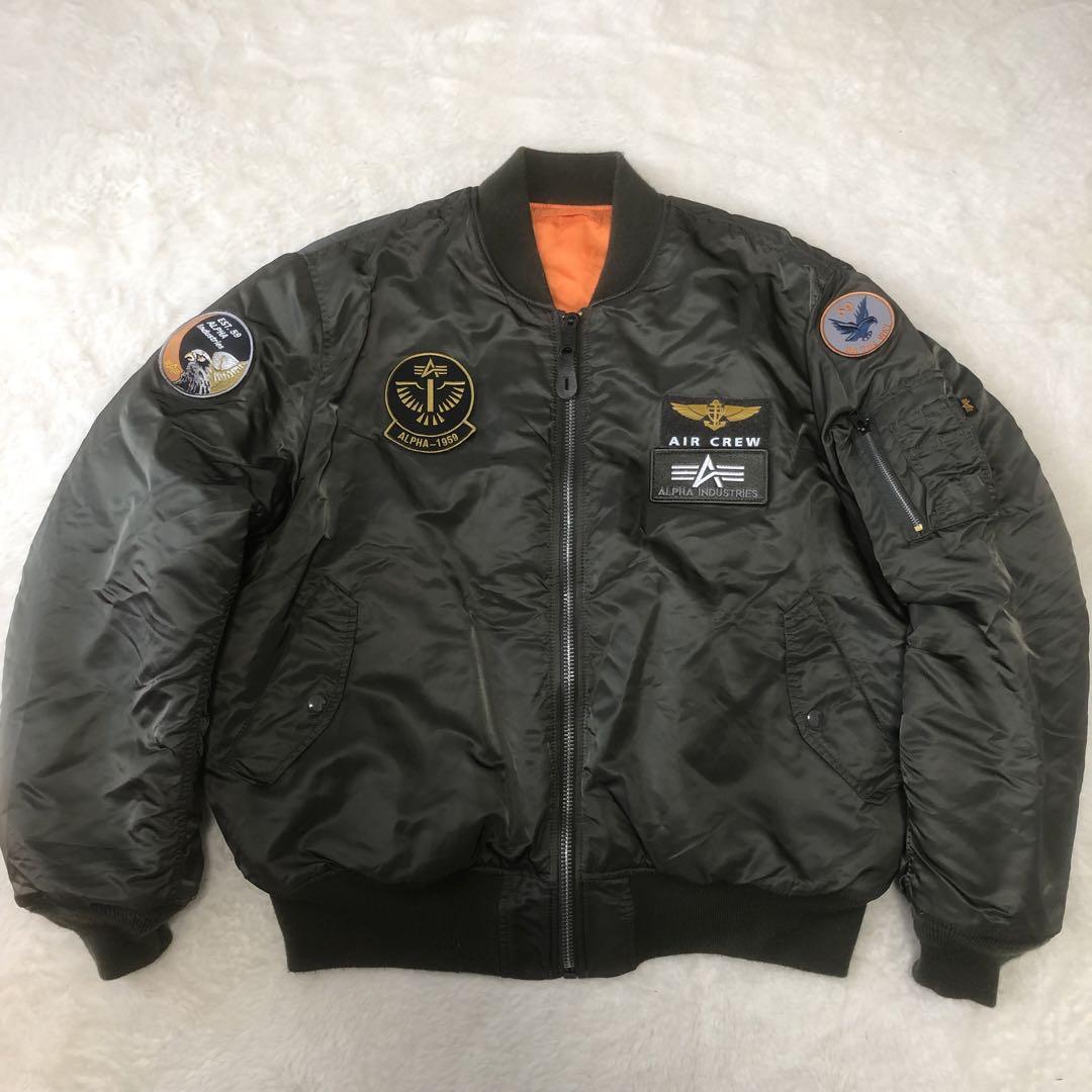 ALPHA INDUSTRIES MA-1フライトジャケット ワッペン 2XL