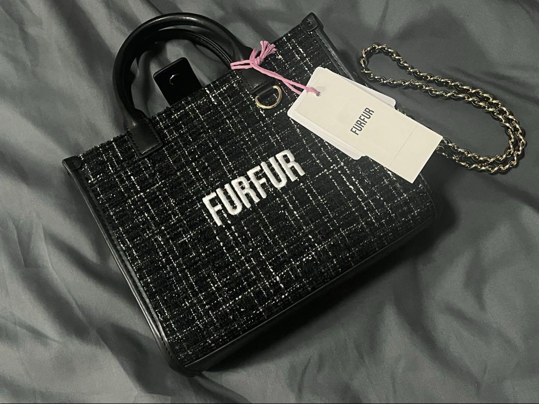 FURFUR ツイードバッグ ブラック ツイードロゴトートバッグ(F BLK)｜ FURFUR｜渋谷PARCO | ONLINE