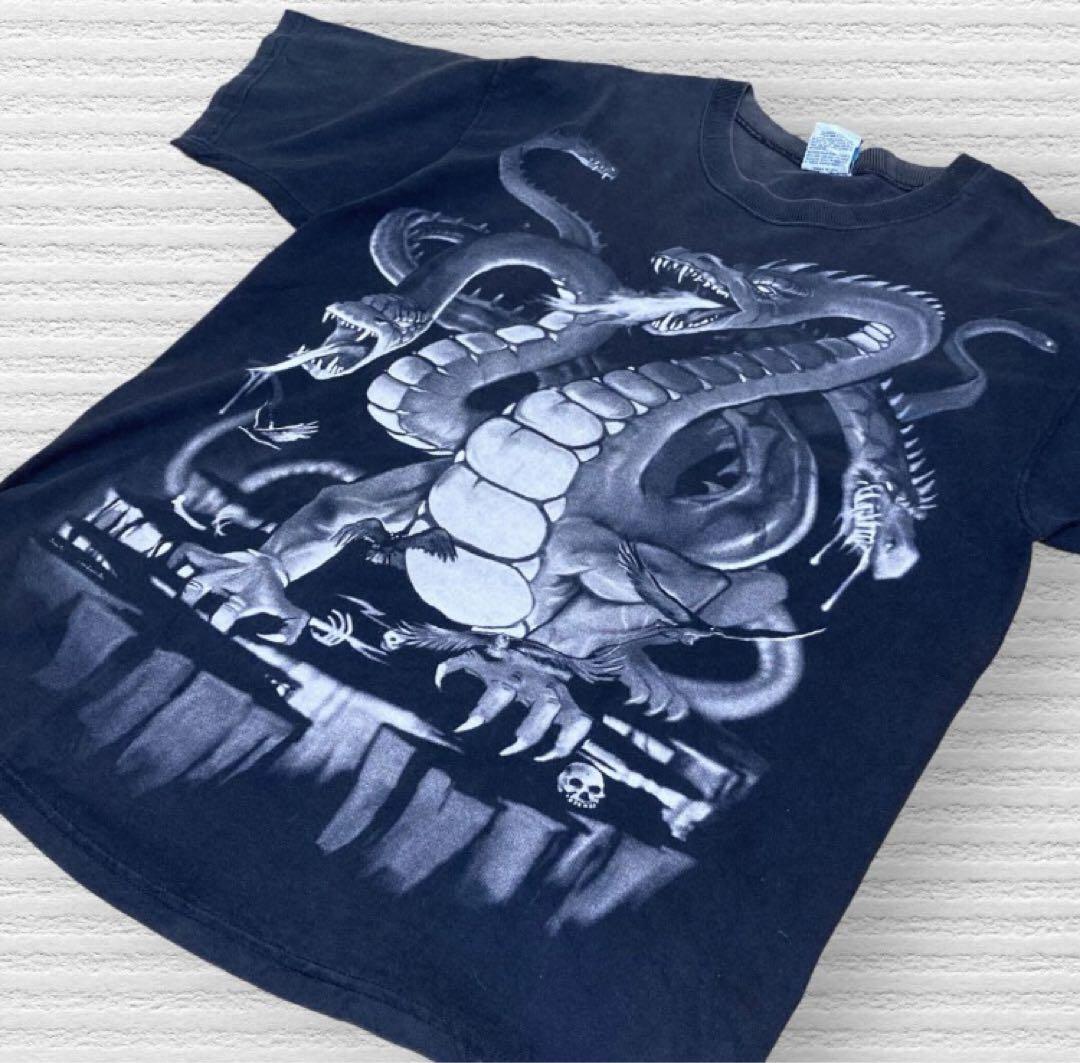 リキッドブルー Tシャツ ドラゴン 龍 USA製 90s 古着 ヴィンテージ 画像5