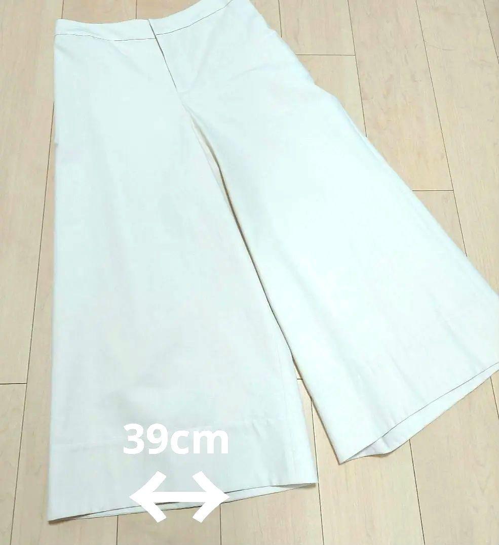 ポールスチュアート　ガウチョ　パンツ　ホワイト　サイズ8