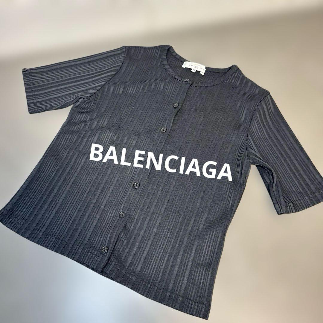 美品　BALENCIAGA バレンシアガ 半袖 カットソー シャツ　ブラック