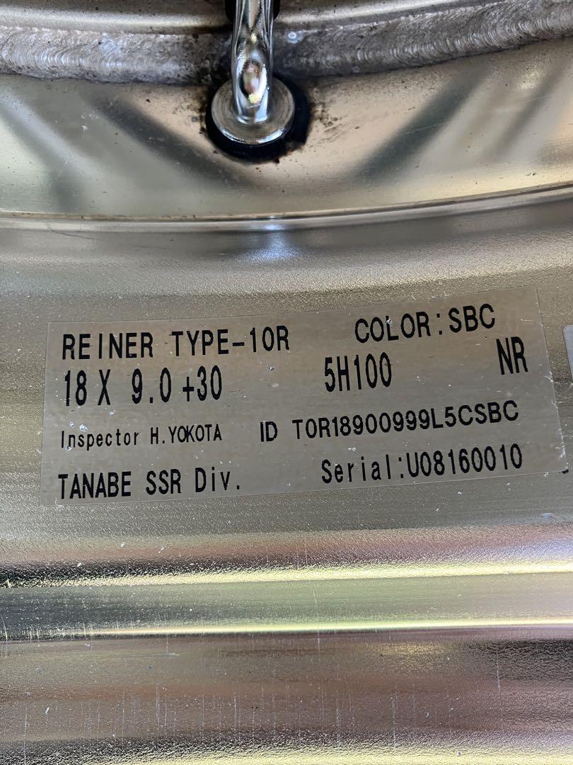 SSR REINER TYPE 10R 18インチ PCD100